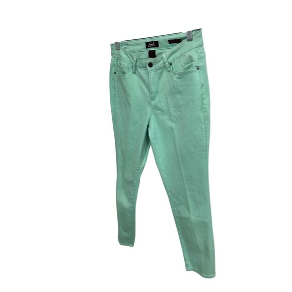 Earl Jean Womens Skinny Ankle Jeans Pants Mint Green Size 10 - Picture 3 of 10